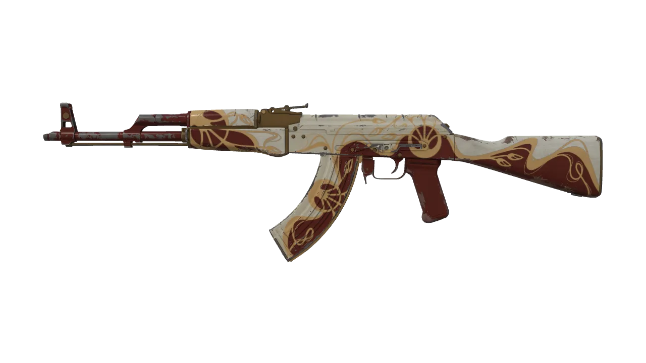 AK-47 | Nouveau Rouge (Field-Tested) — Dust II light, front