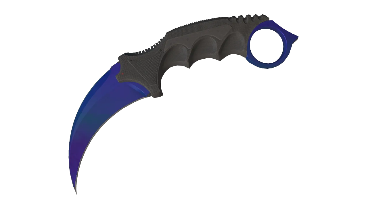 Karambit | Doppler (Sapphire) seed #115, front