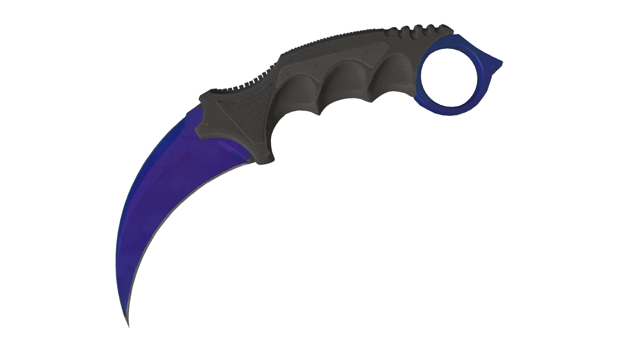 Karambit | Doppler (Sapphire) seed #116, front