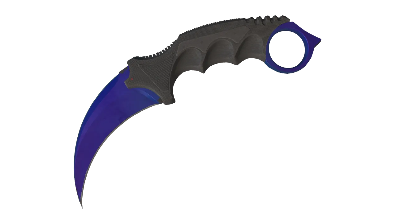 Karambit | Doppler (Sapphire) seed #125, front