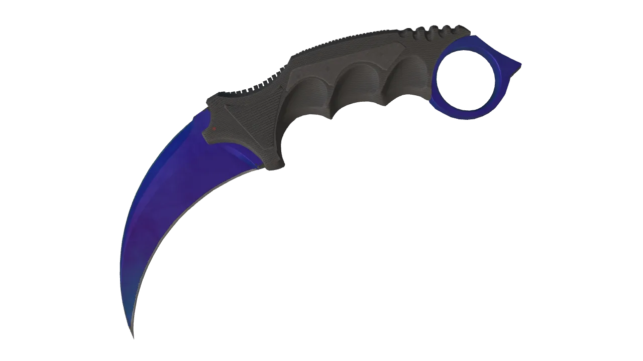 Karambit | Doppler (Sapphire) seed #130, front