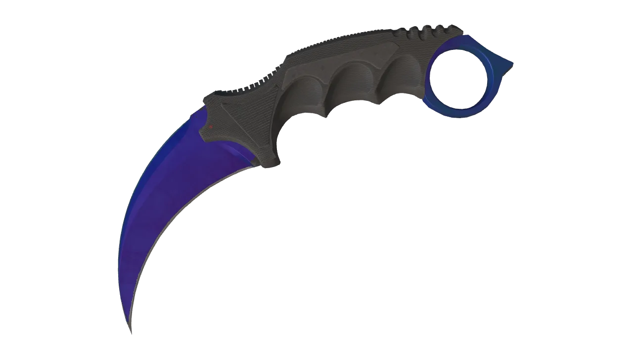 Karambit | Doppler (Sapphire) seed #157, front