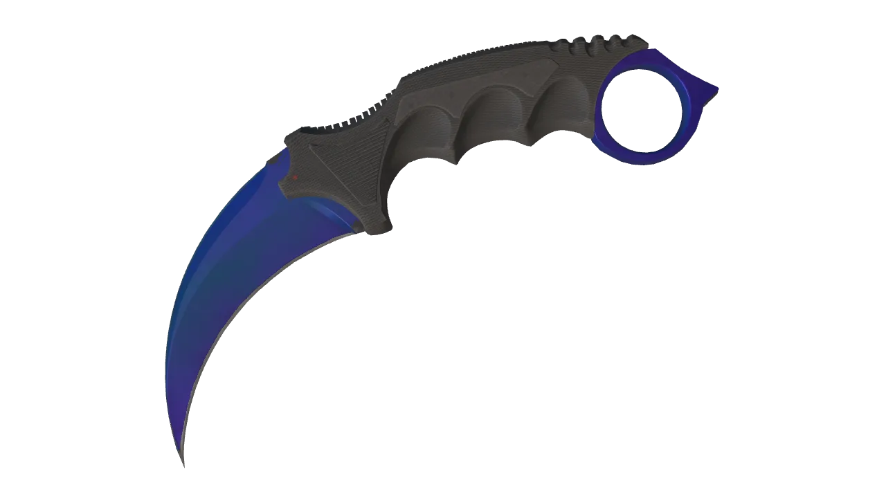 Karambit | Doppler (Sapphire) seed #184, front