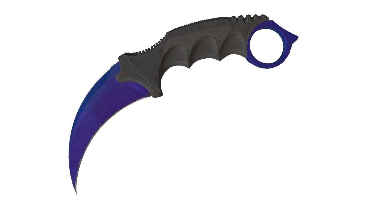 Karambit | Doppler (Sapphire) seed #185, front