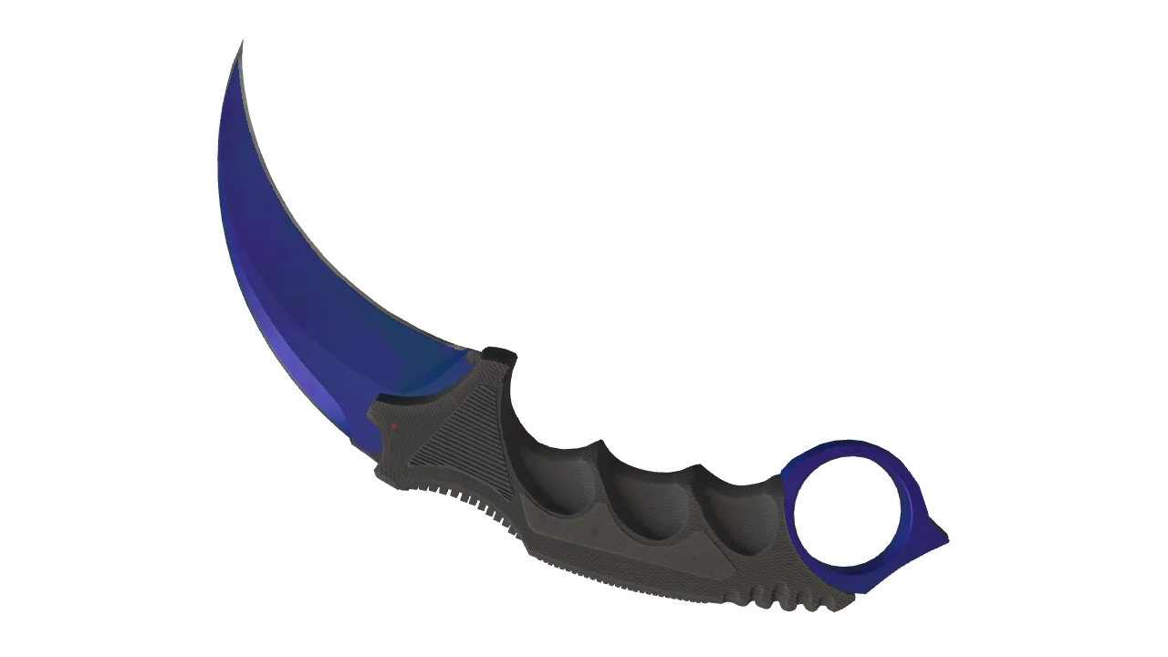 Karambit | Doppler (Sapphire) seed #204, back