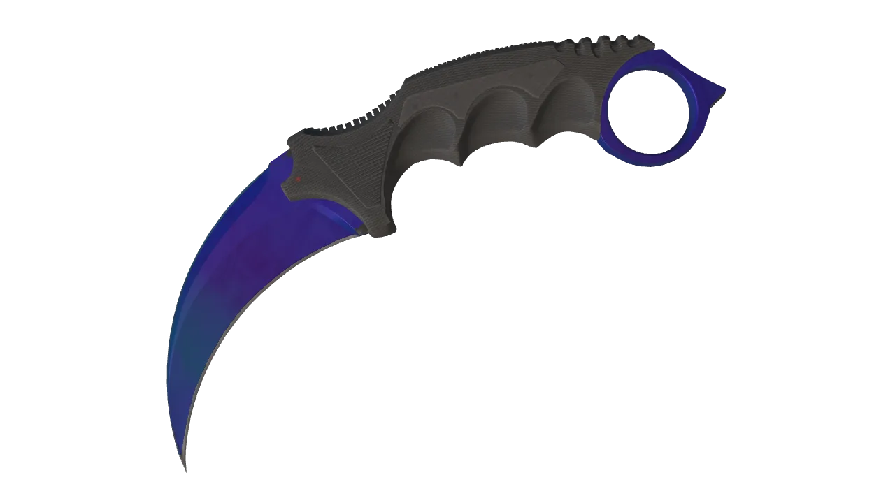 Karambit | Doppler (Sapphire) seed #204, front