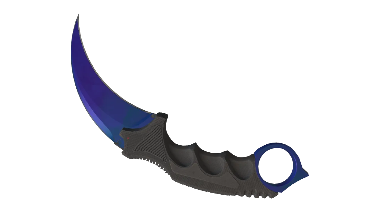 Karambit | Doppler (Sapphire) seed #222, back