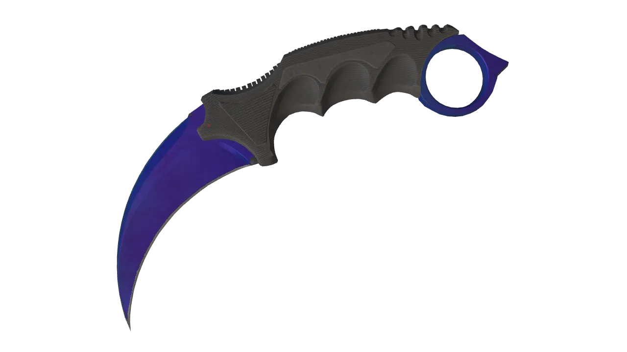 Karambit | Doppler (Sapphire) seed #222, front