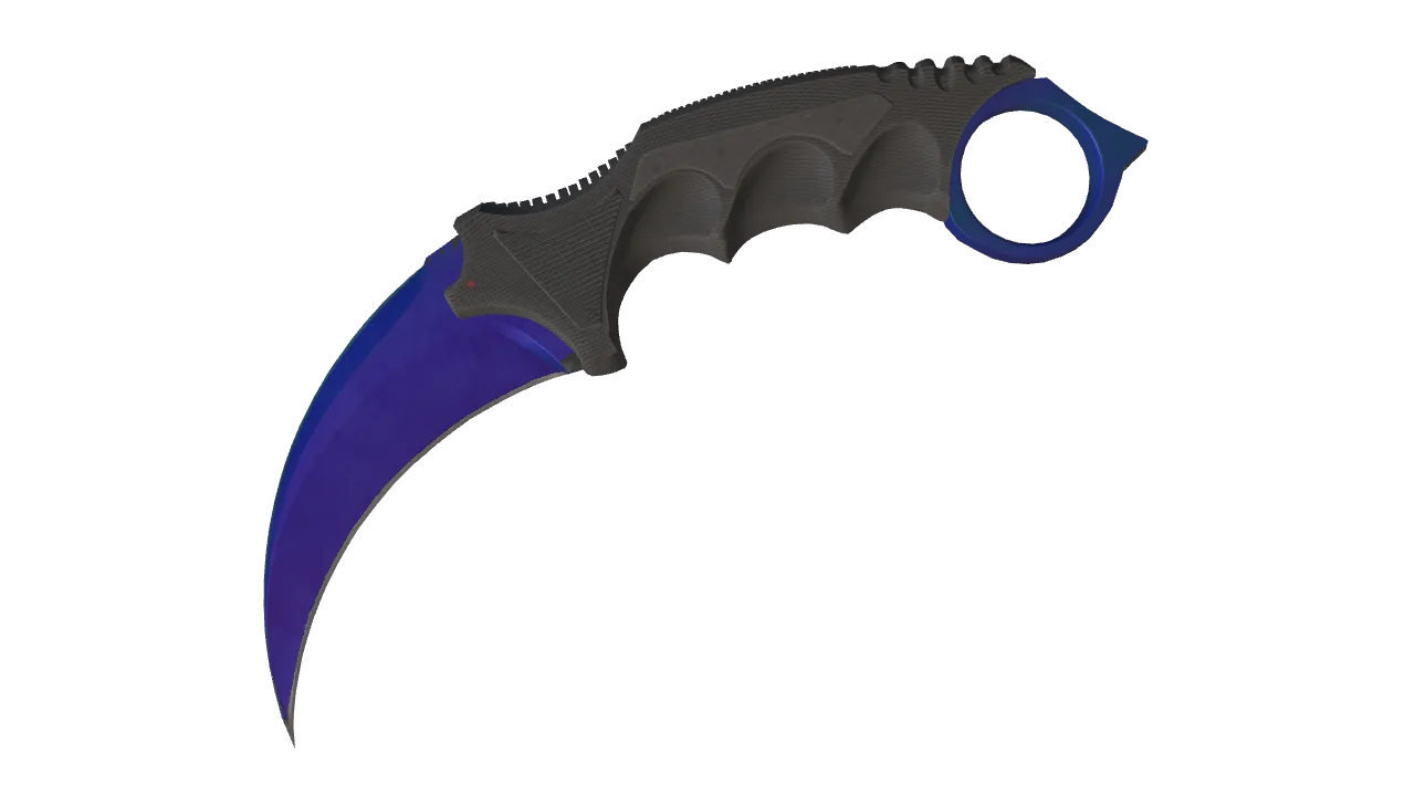 Karambit | Doppler (Sapphire) seed #227, front