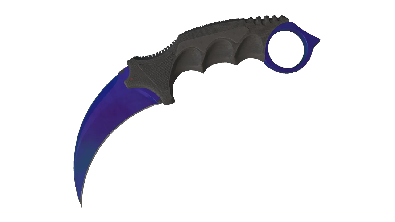 Karambit | Doppler (Sapphire) seed #249, front