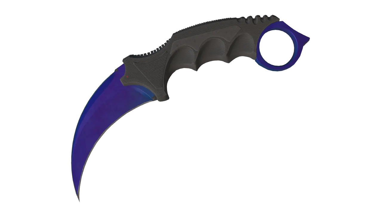 Karambit | Doppler (Sapphire) seed #251, front