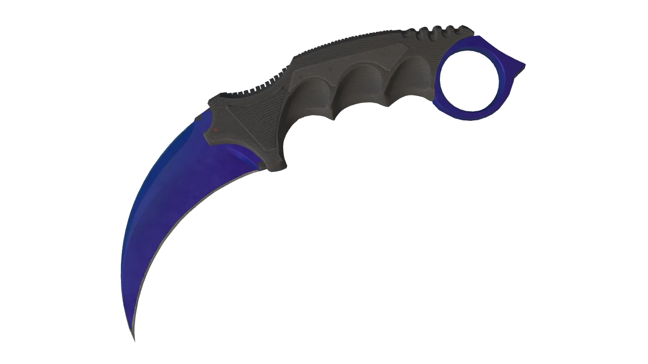 Karambit | Doppler (Sapphire) seed #273, front