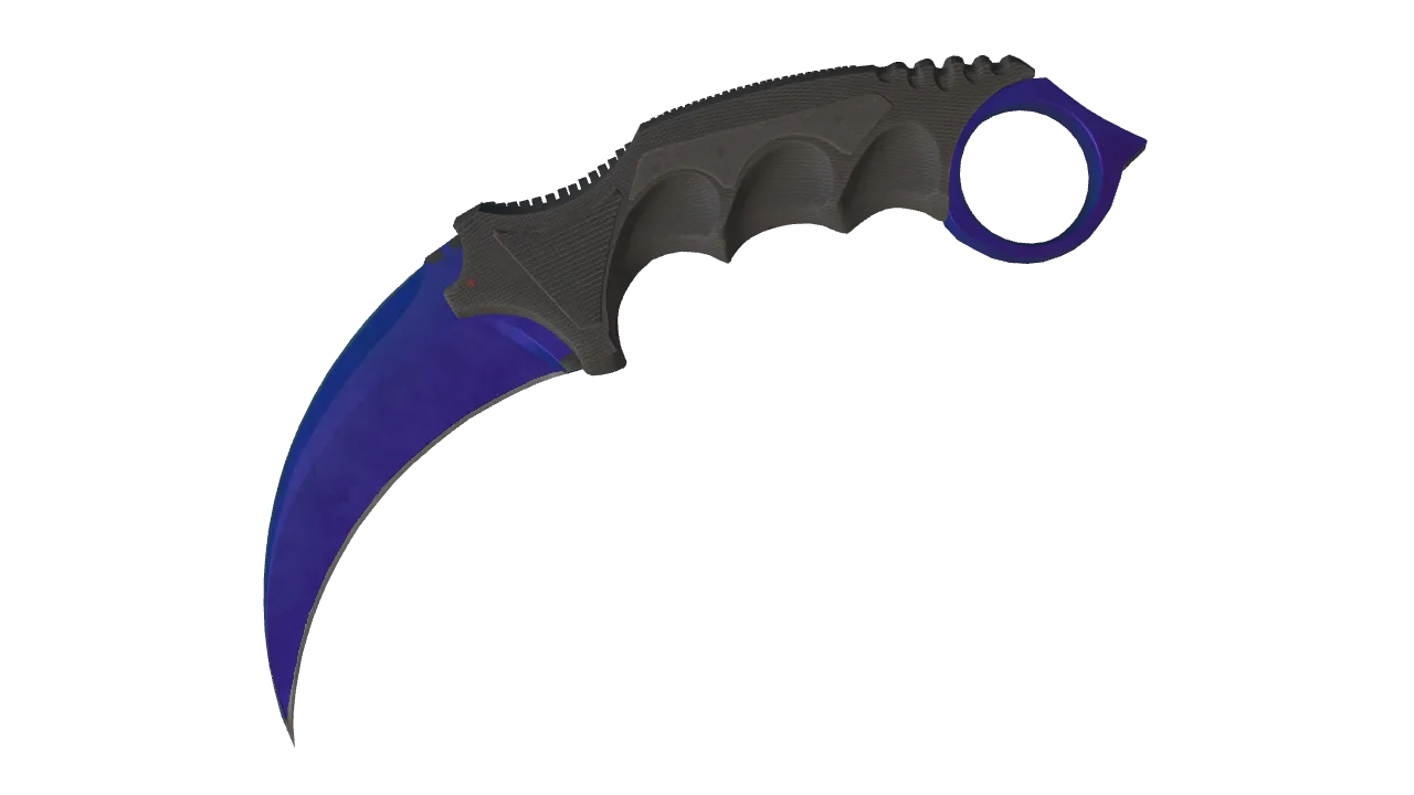 Karambit | Doppler (Sapphire) seed #277, front