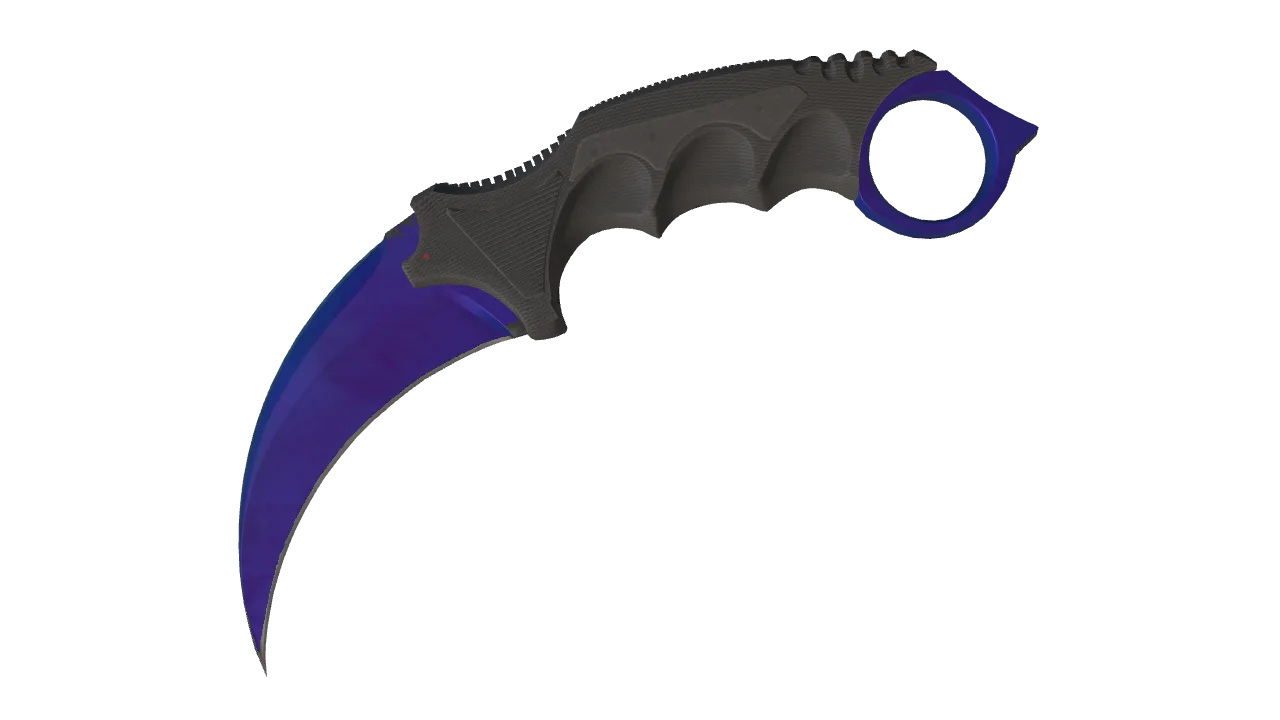 Karambit | Doppler (Sapphire) seed #280, front