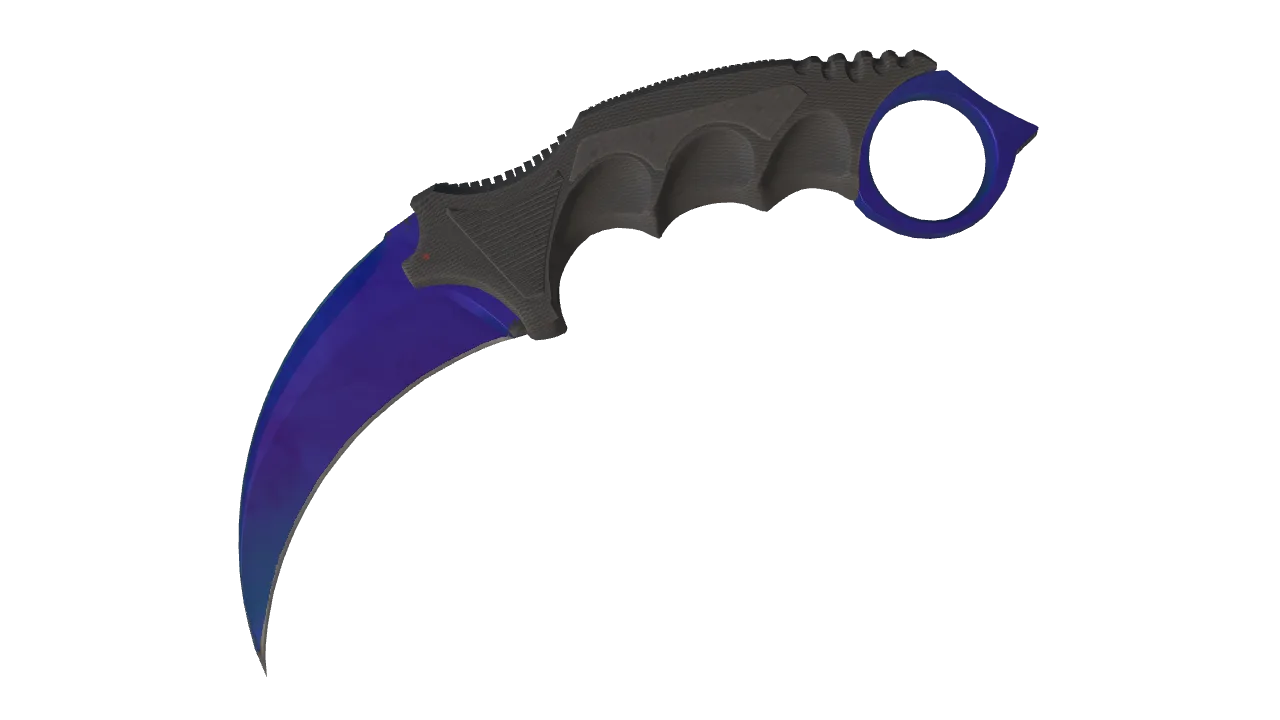 Karambit | Doppler (Sapphire) seed #283, front