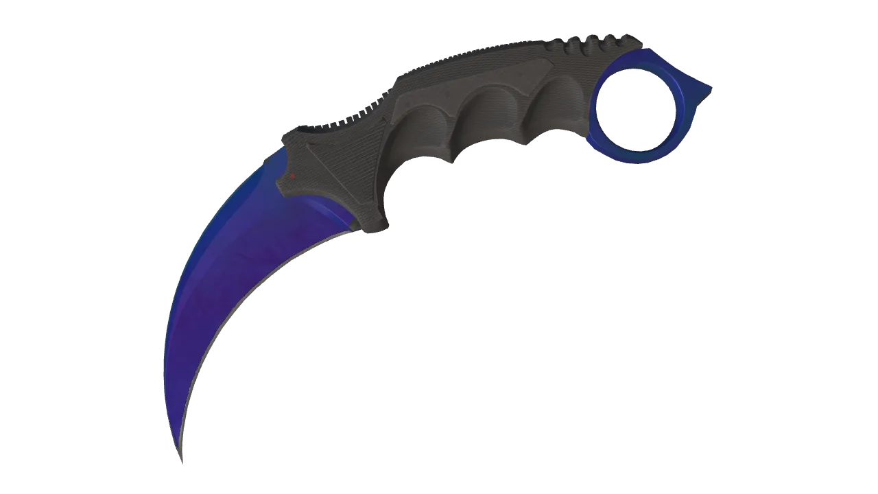 Karambit | Doppler (Sapphire) seed #286, front