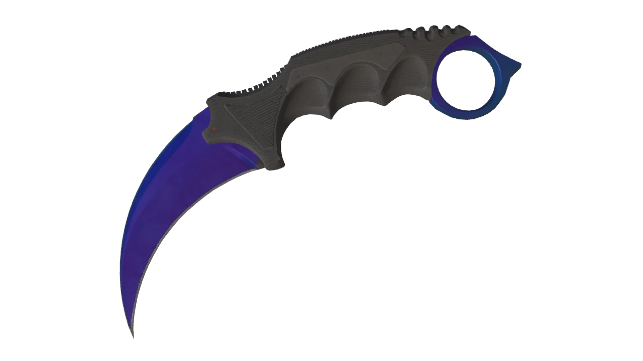 Karambit | Doppler (Sapphire) seed #299, front