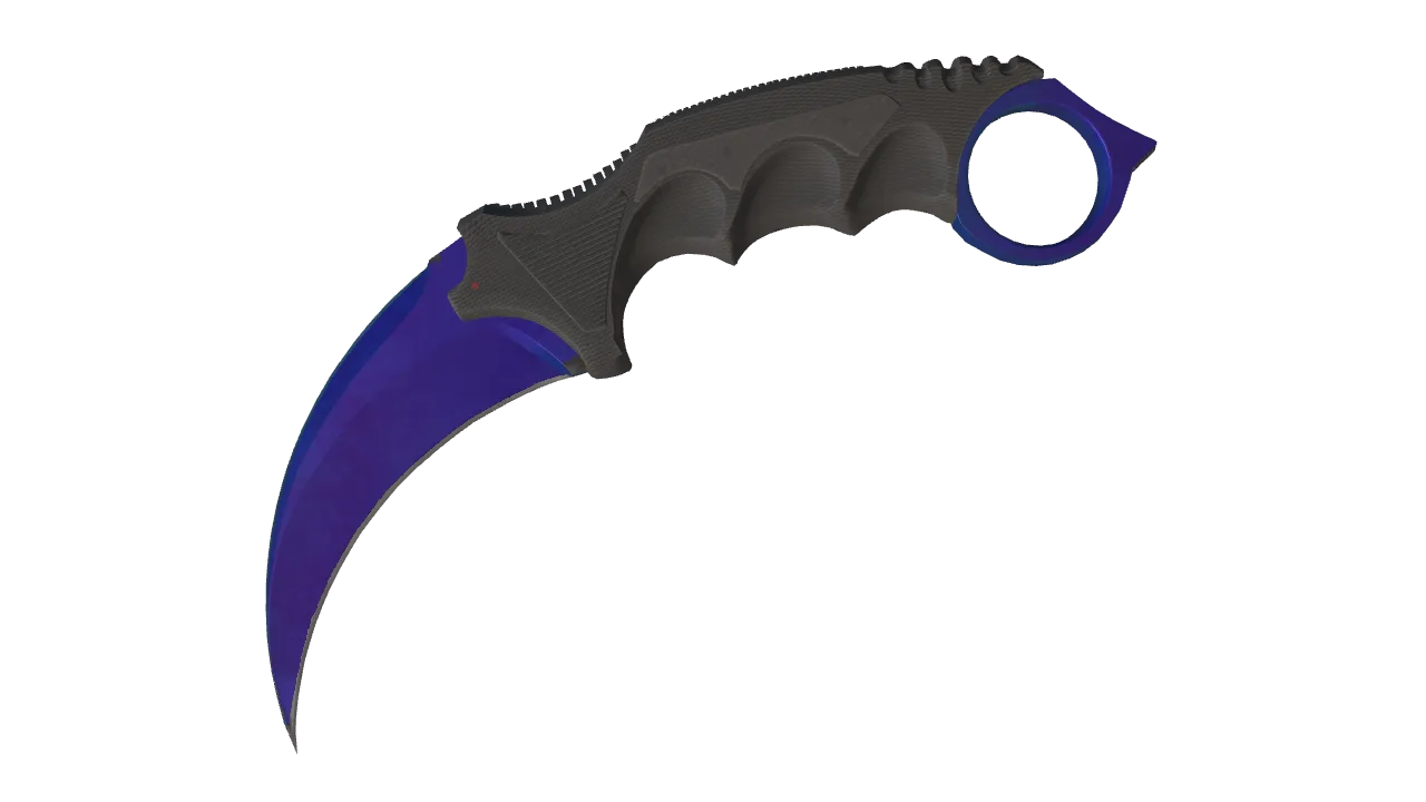Karambit | Doppler (Sapphire) seed #328, front