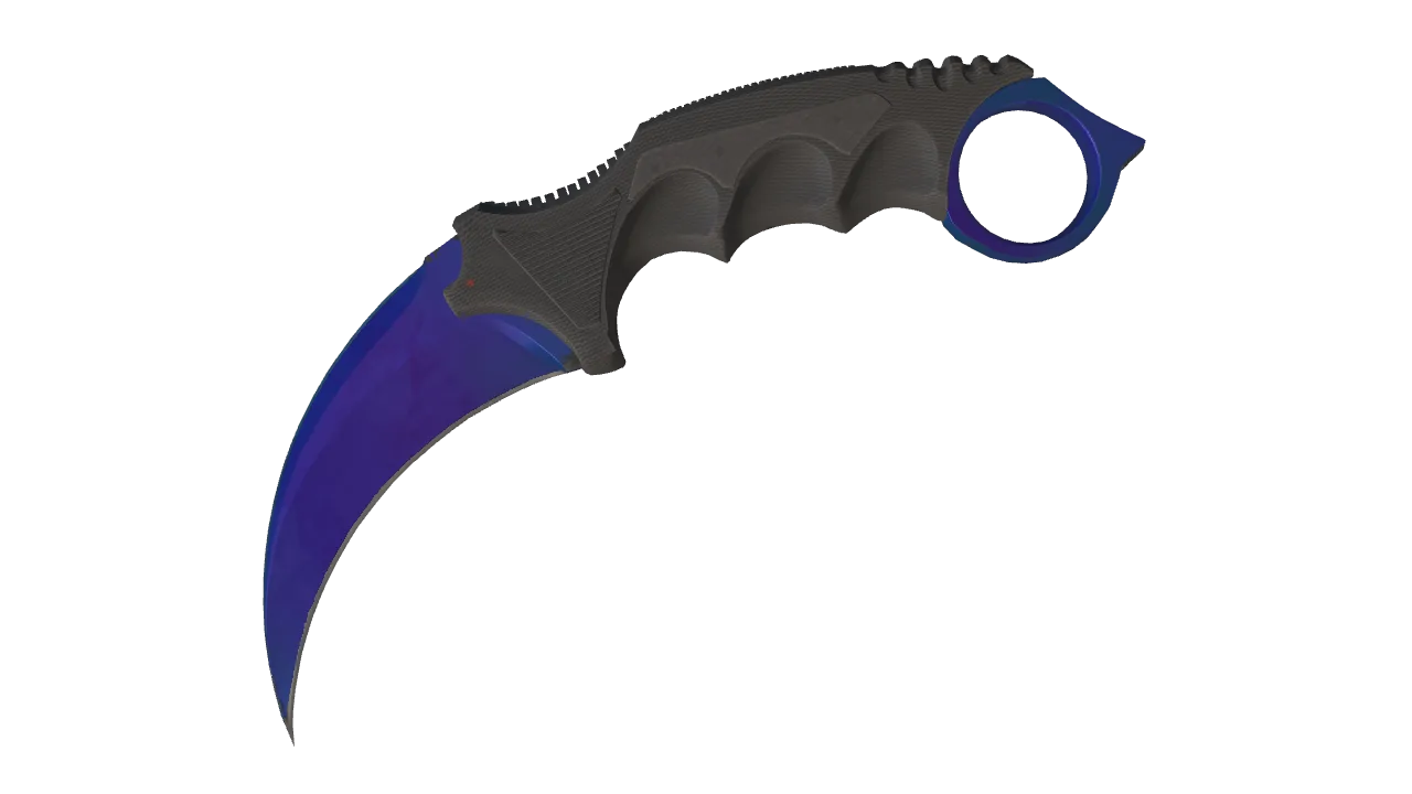Karambit | Doppler (Sapphire) seed #350, front