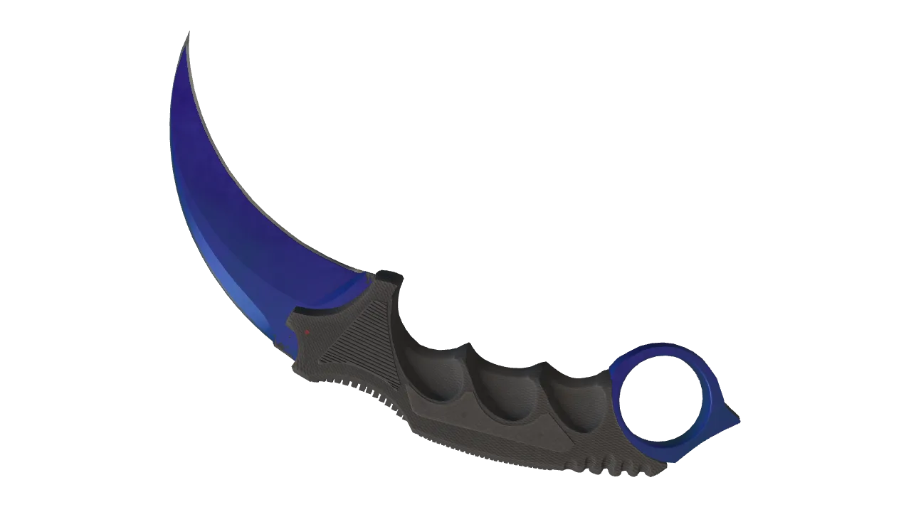 Karambit | Doppler (Sapphire) seed #396, back