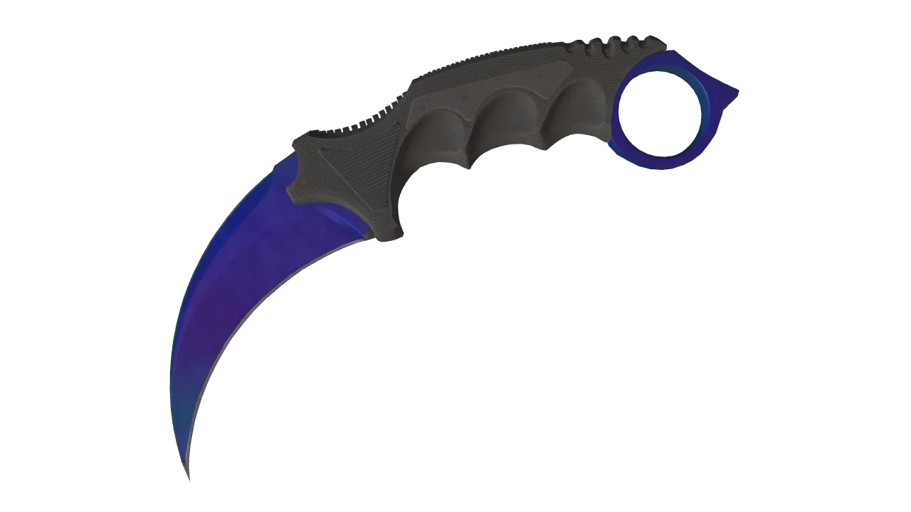 Karambit | Doppler (Sapphire) seed #396, front