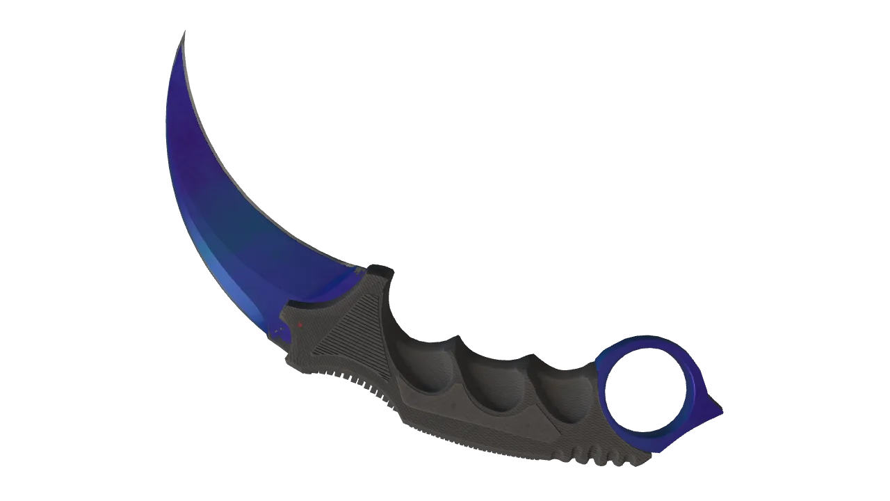 Karambit | Doppler (Sapphire) seed #42, back