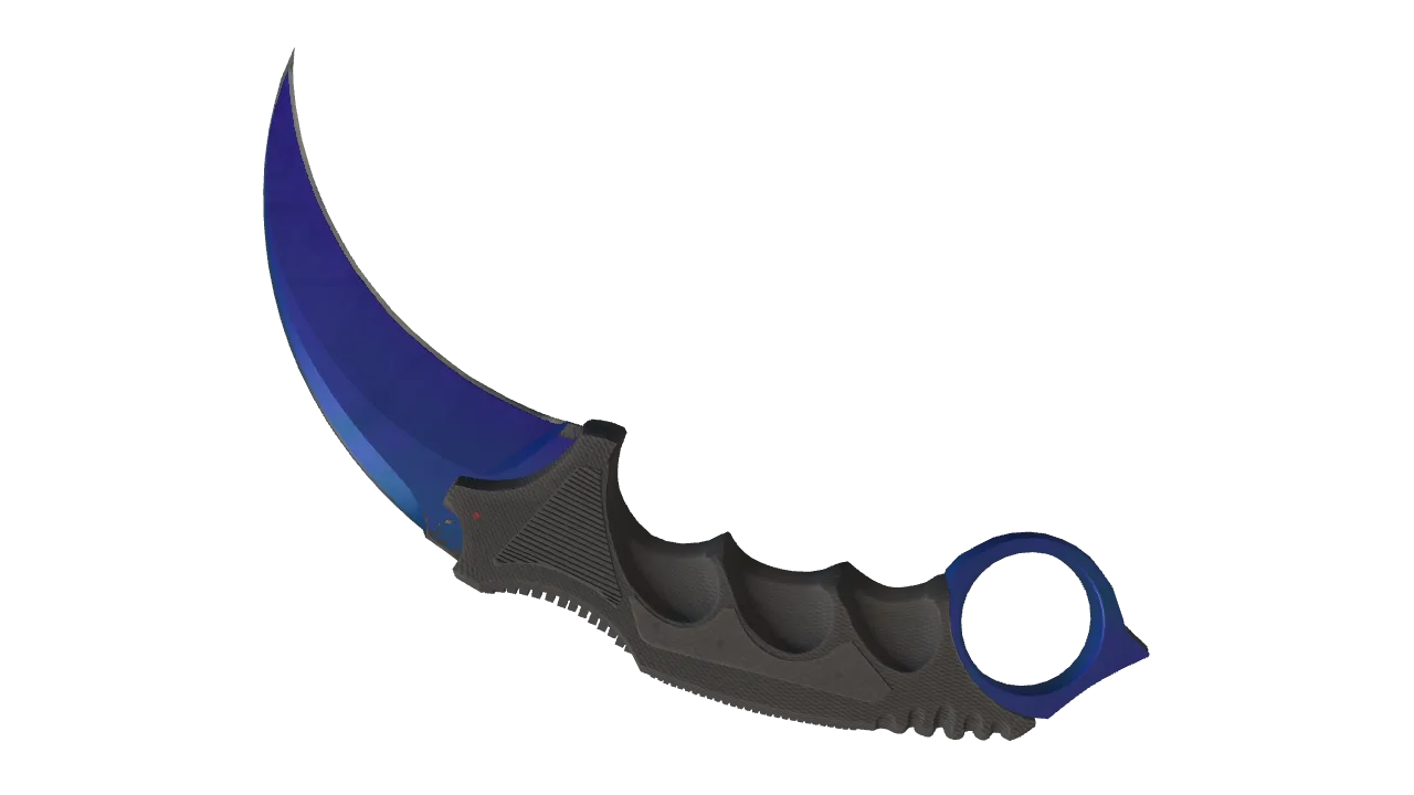 Karambit | Doppler (Sapphire) seed #422, back