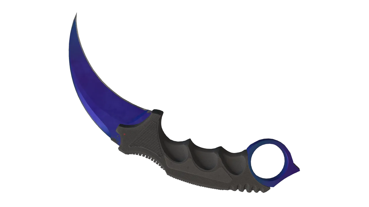 Karambit | Doppler (Sapphire) seed #430, back