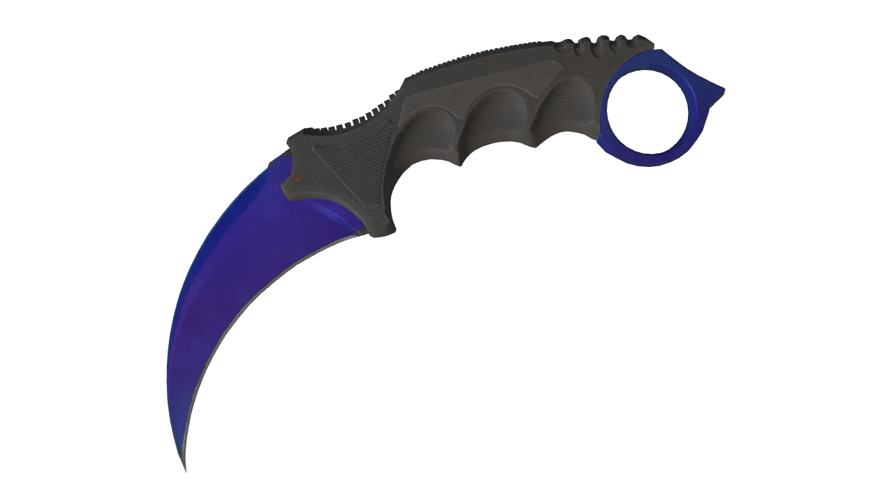 Karambit | Doppler (Sapphire) seed #430, front