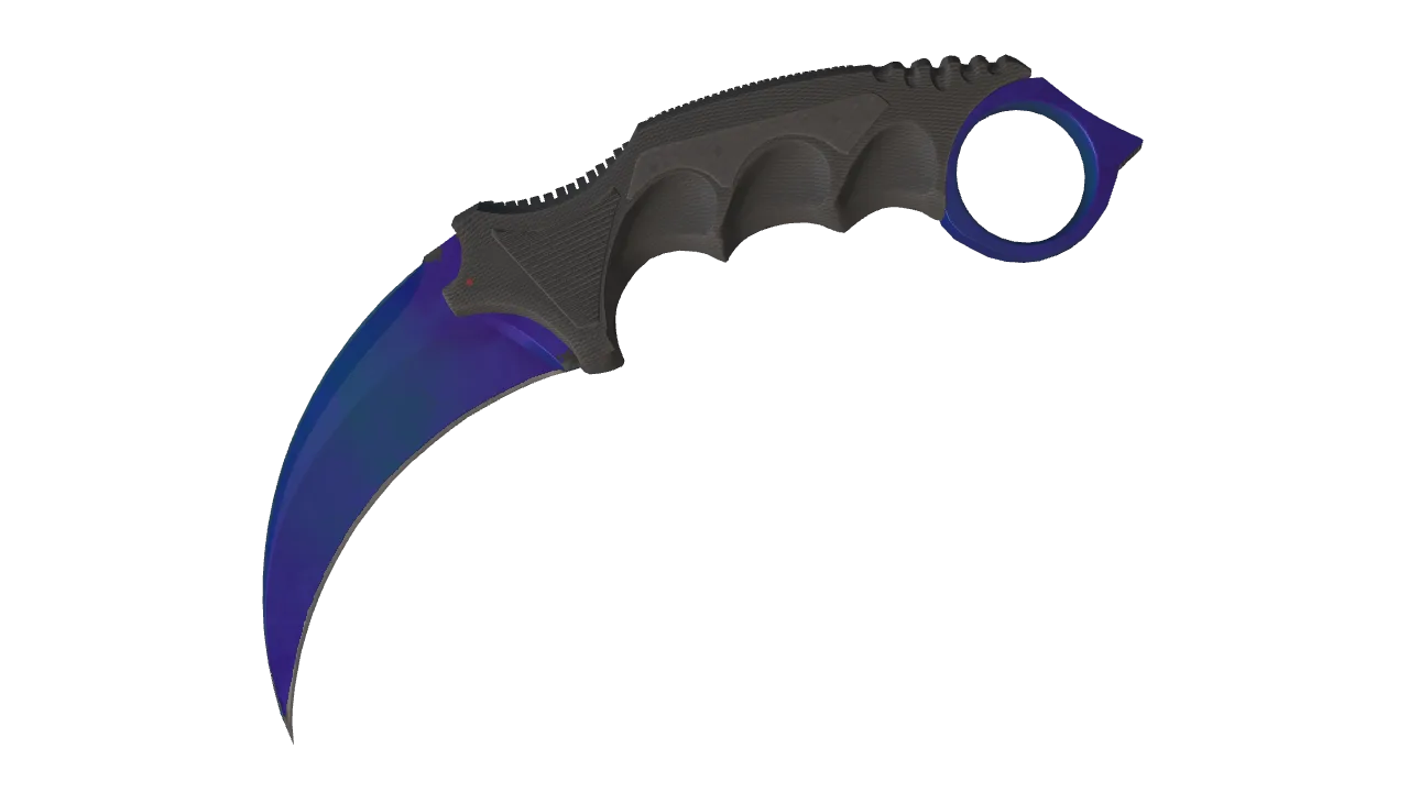 Karambit | Doppler (Sapphire) seed #444, front