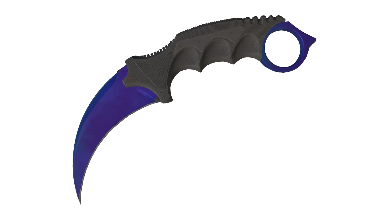 Karambit | Doppler (Sapphire) seed #445, front