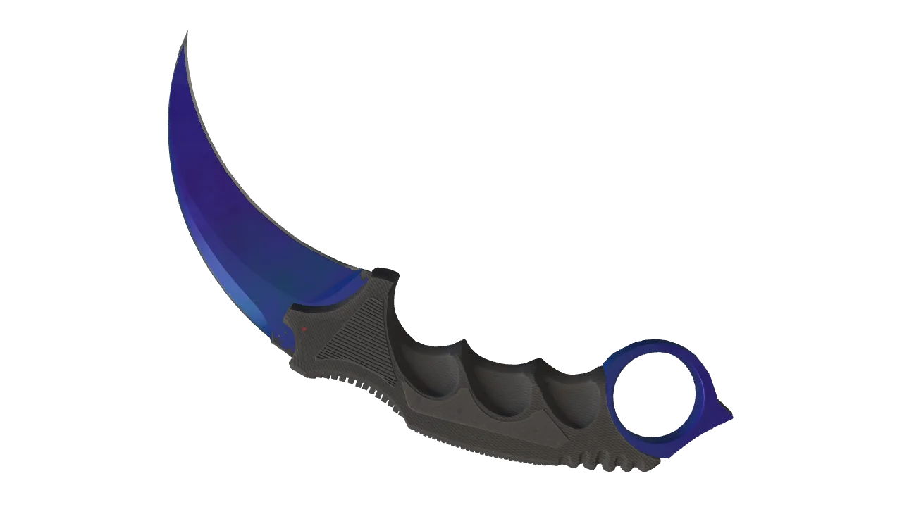 Karambit | Doppler (Sapphire) seed #480, back