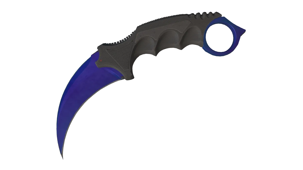 Karambit | Doppler (Sapphire) seed #480, front