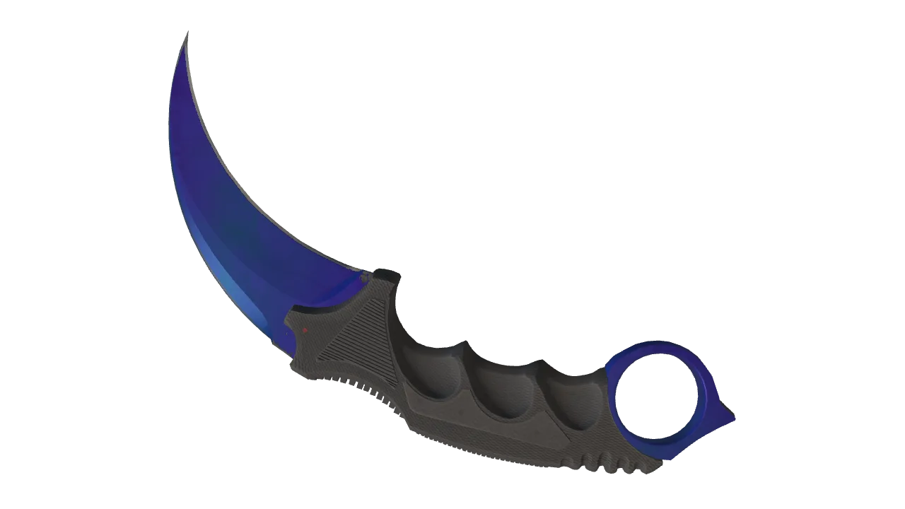 Karambit | Doppler (Sapphire) seed #506, back
