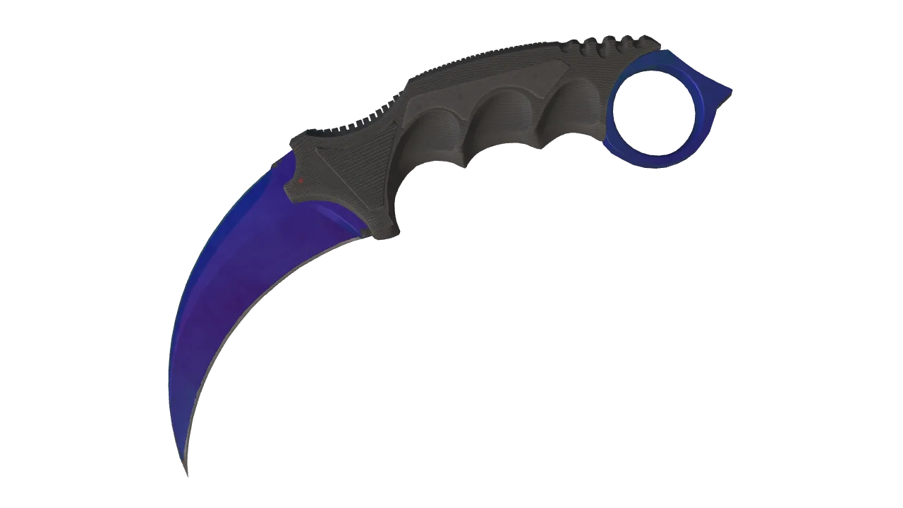 Karambit | Doppler (Sapphire) seed #513, front