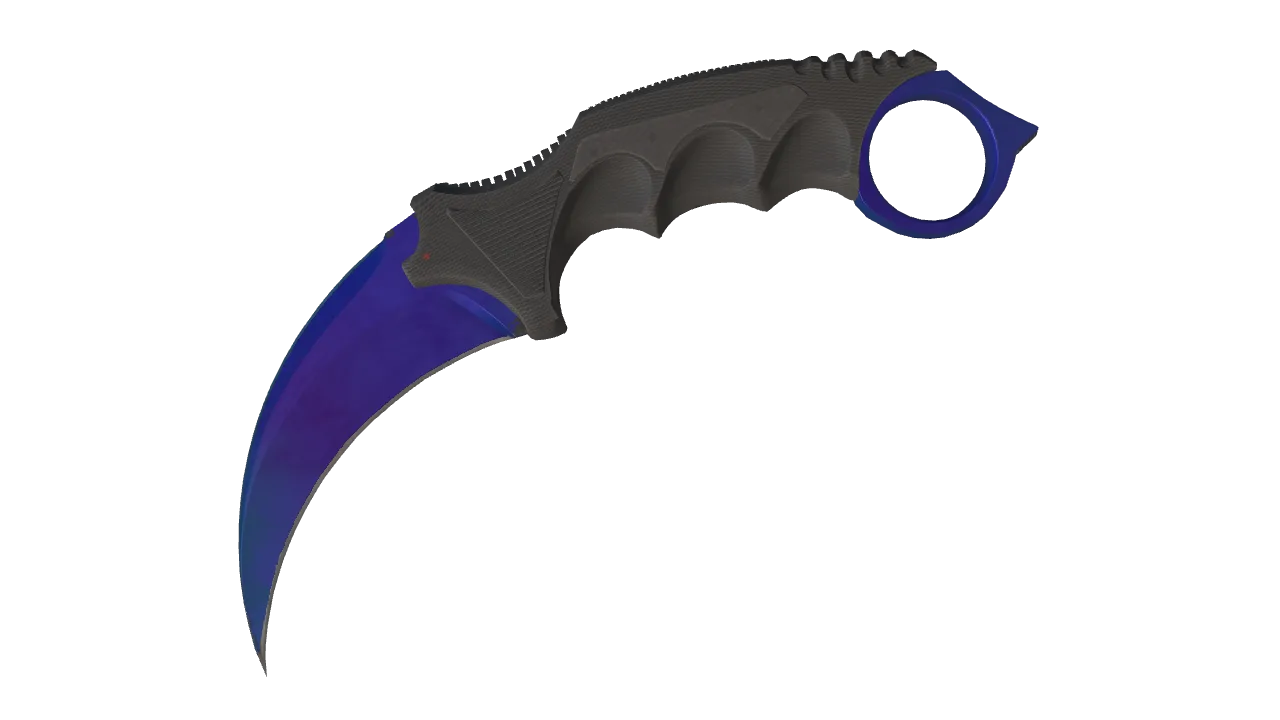 Karambit | Doppler (Sapphire) seed #539, front
