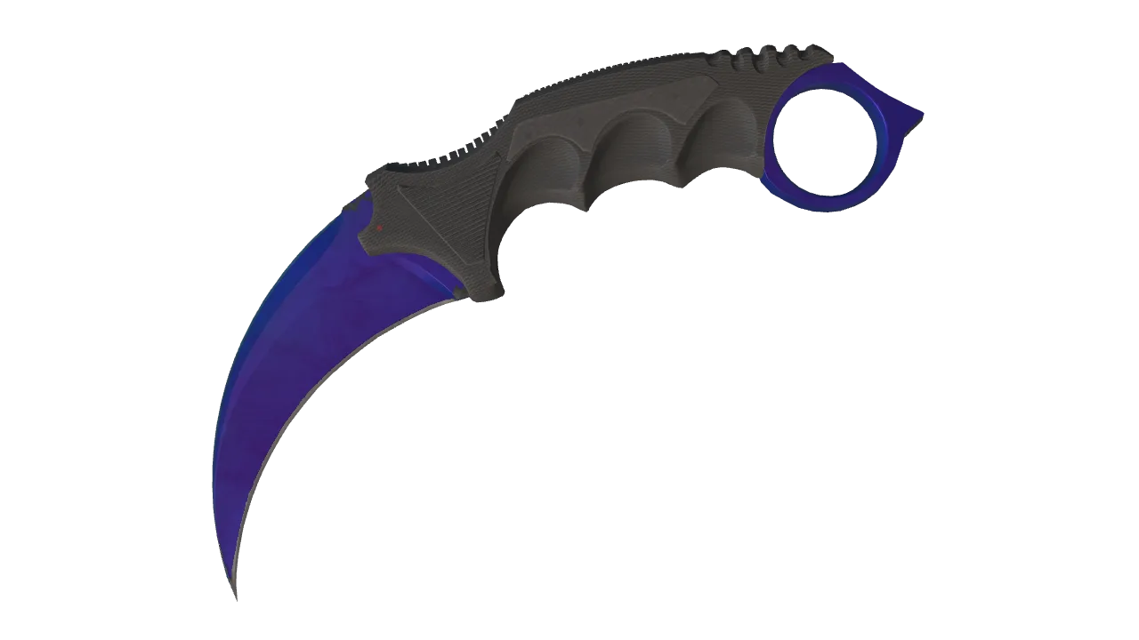 Karambit | Doppler (Sapphire) seed #547, front