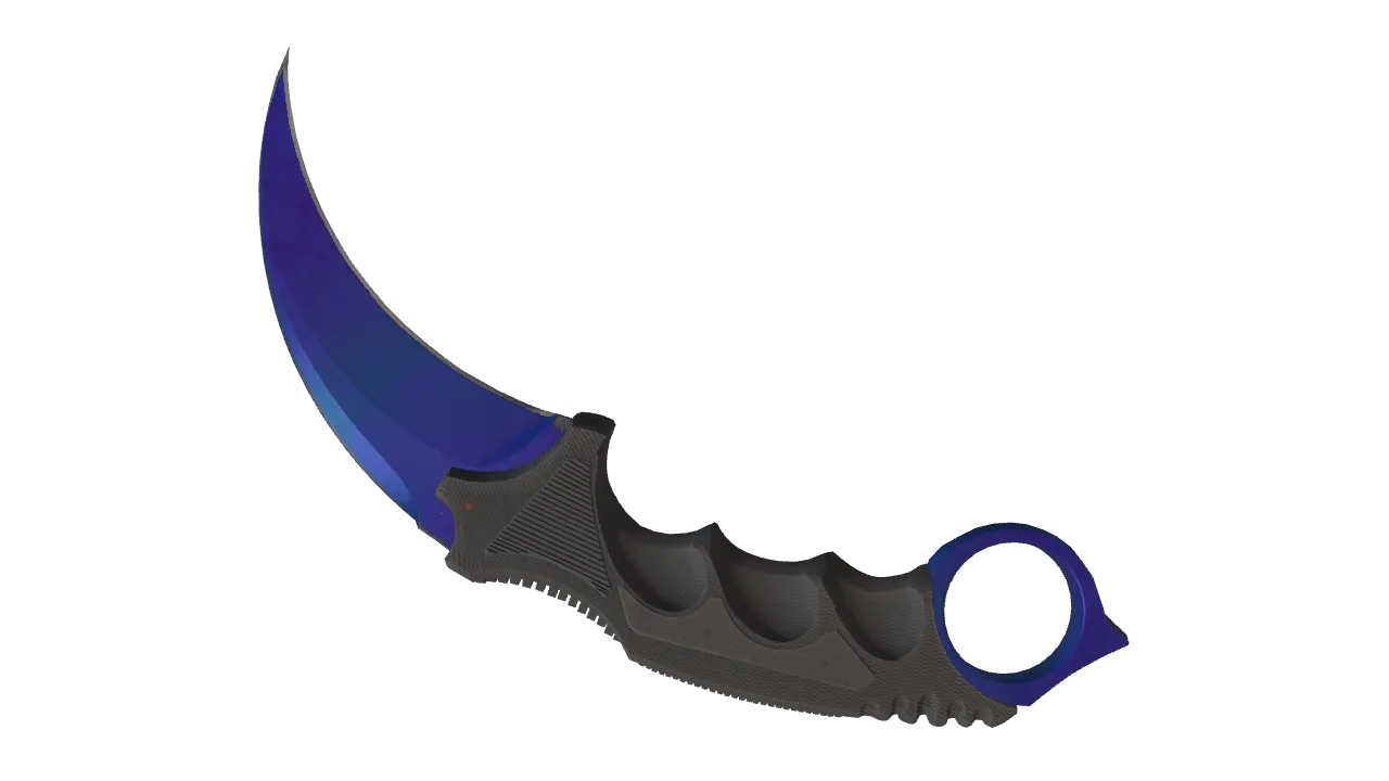 Karambit | Doppler (Sapphire) seed #552, back