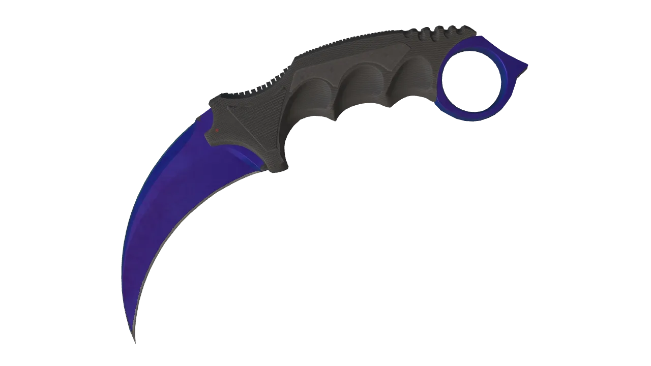 Karambit | Doppler (Sapphire) seed #570, front