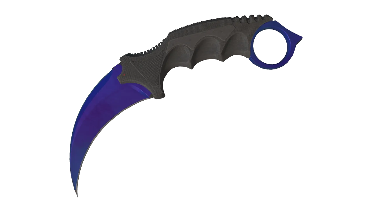 Karambit | Doppler (Sapphire) seed #586, front