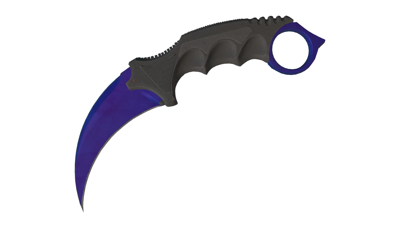 Karambit | Doppler (Sapphire) seed #593, front