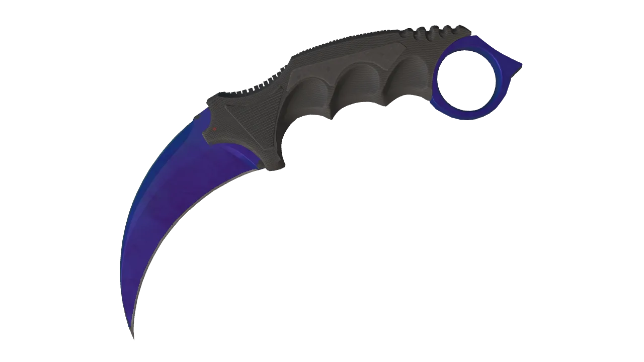 Karambit | Doppler (Sapphire) seed #598, front