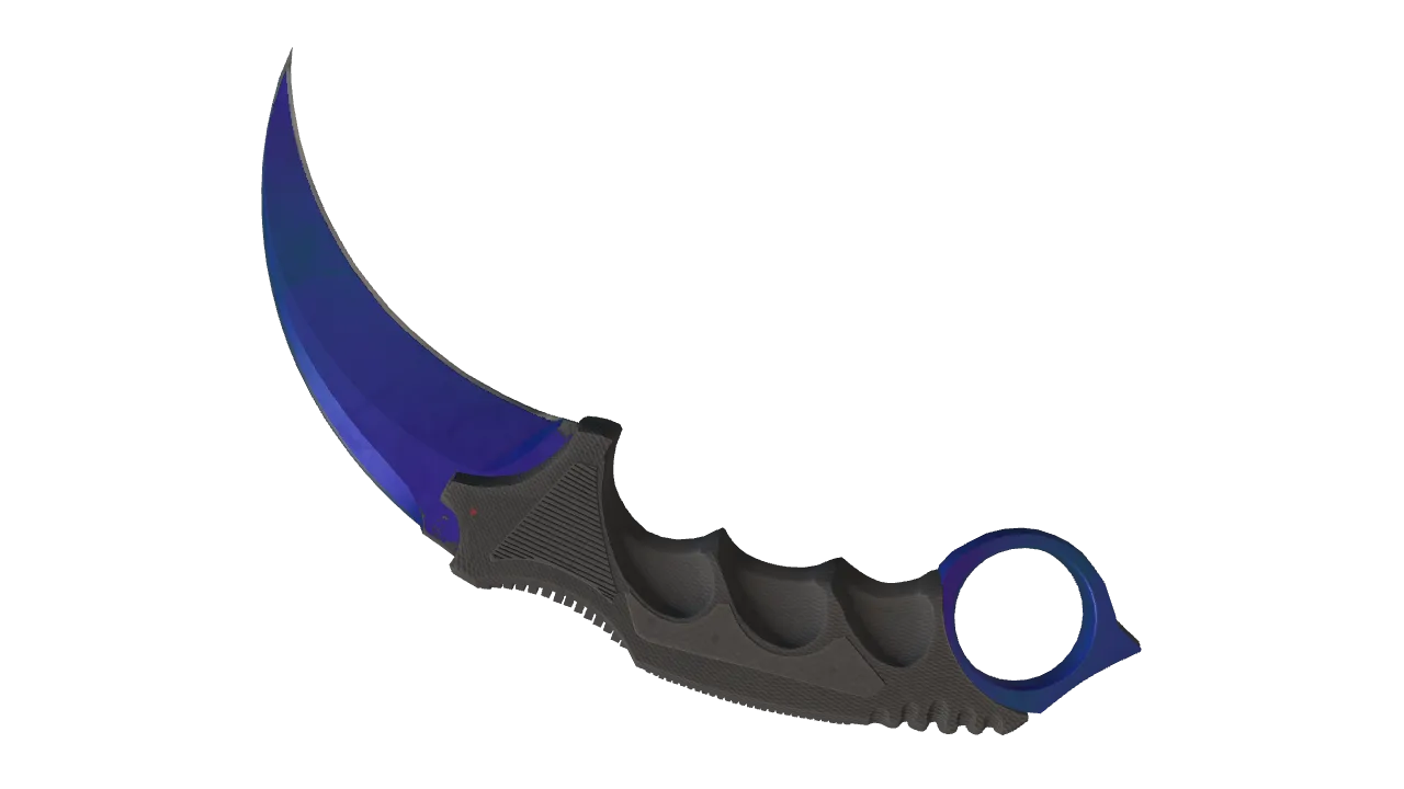 Karambit | Doppler (Sapphire) seed #600, back