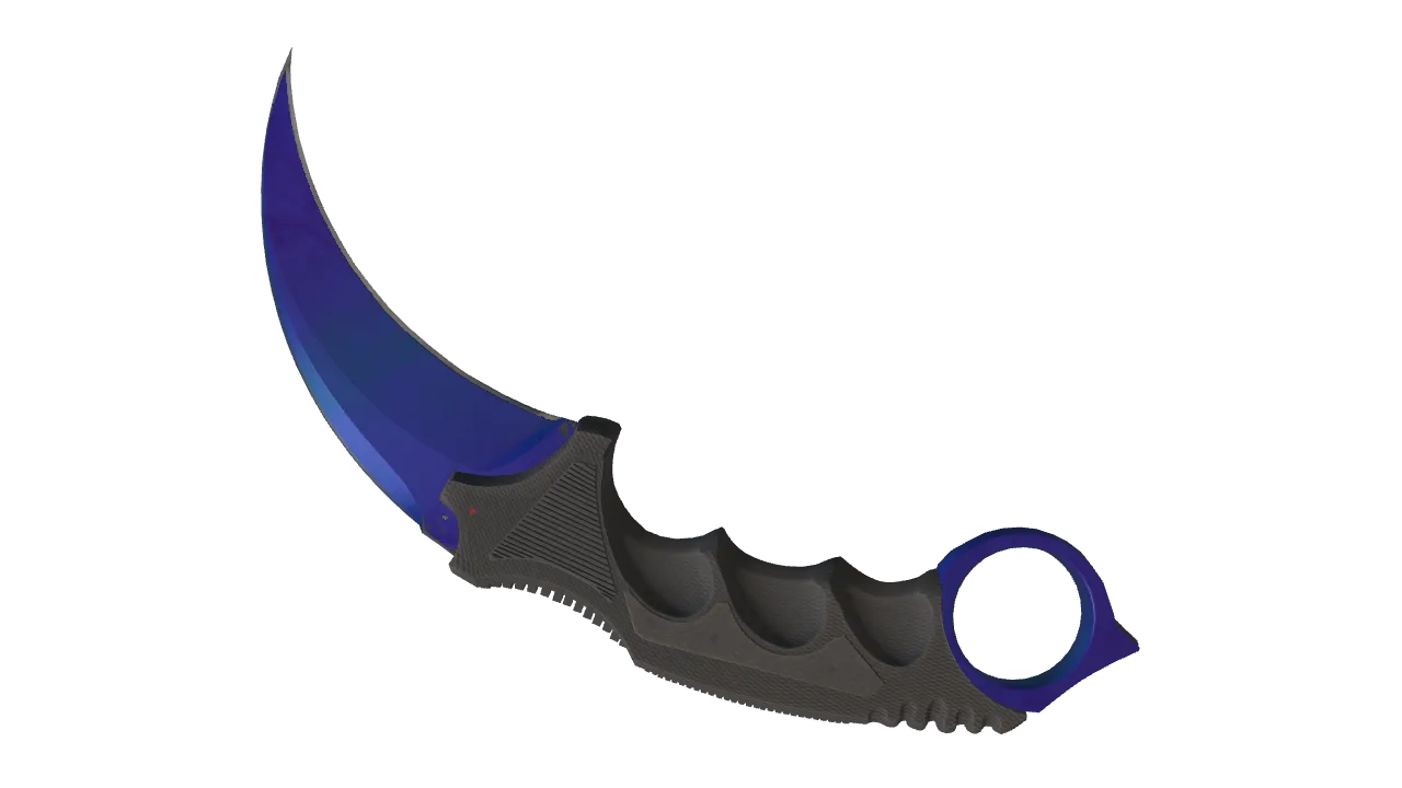 Karambit | Doppler (Sapphire) seed #610, back