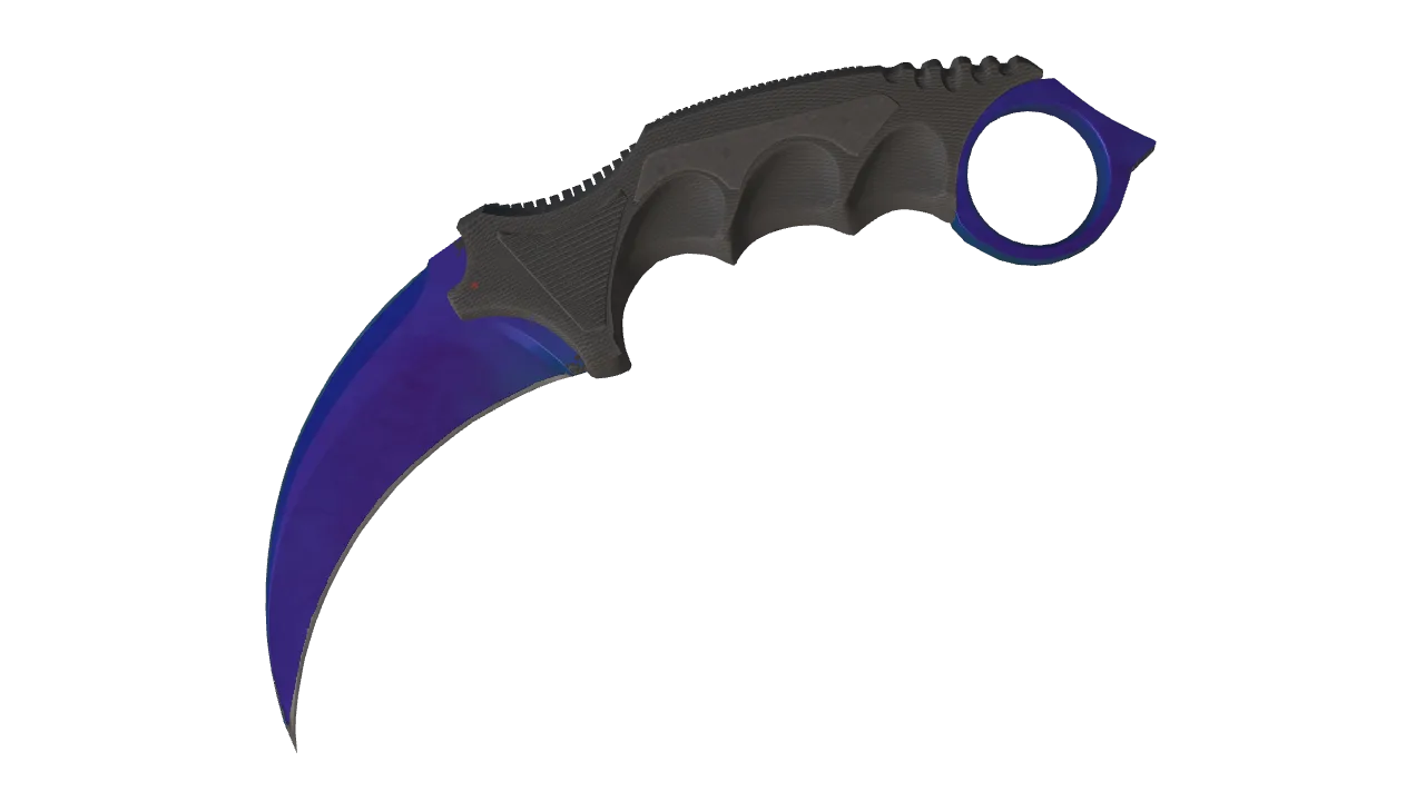 Karambit | Doppler (Sapphire) seed #654, front