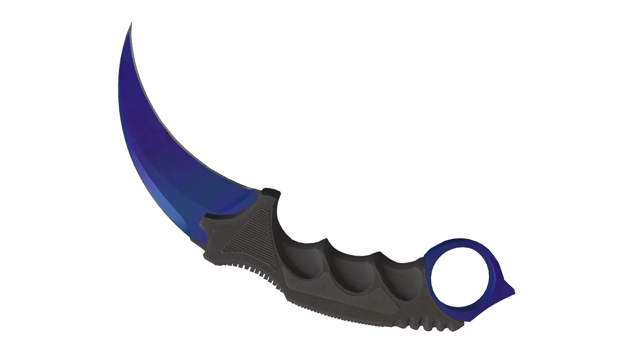 Karambit | Doppler (Sapphire) seed #66, back
