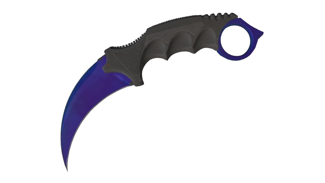 Karambit | Doppler (Sapphire) seed #667, front