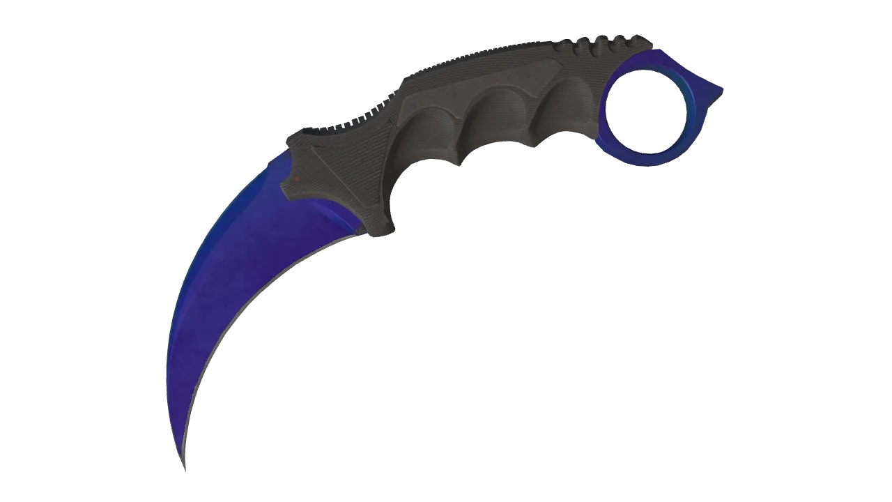 Karambit | Doppler (Sapphire) seed #698, front