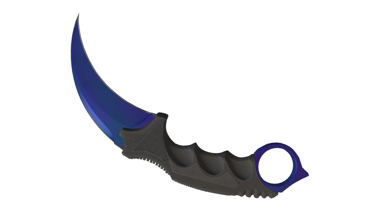 Karambit | Doppler (Sapphire) seed #707, back