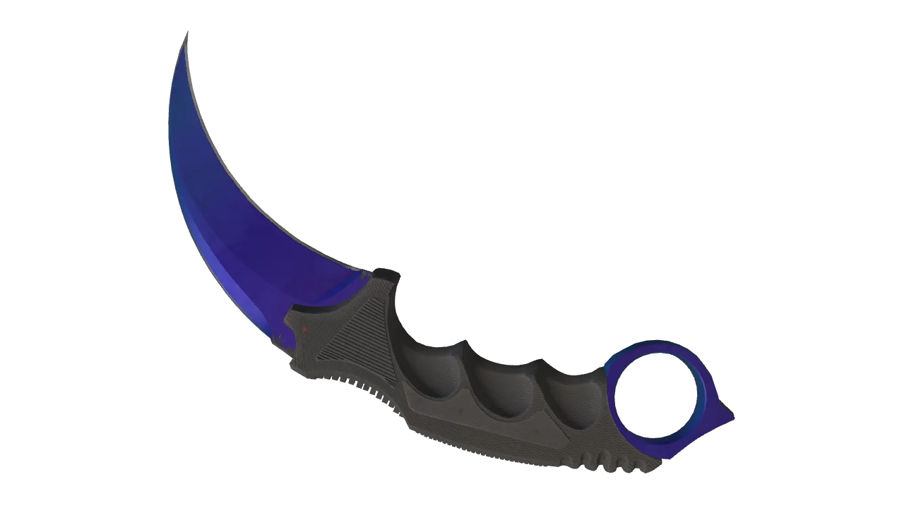 Karambit | Doppler (Sapphire) seed #723, back